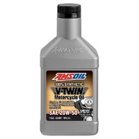 Amsoil V-Twin 20W-50 100% Synthetic Motorcycle Oil 946mL Bottle MCVQT