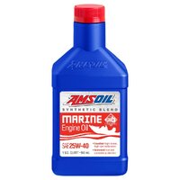 Amsoil Marine 25W-40 100% Synthetic Engine Oil 946mL Bottle WCMQT